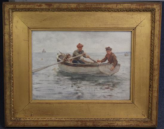 Henry Scott Tuke (1858-1929) Whiffing for Pollock, 10 x 14in.